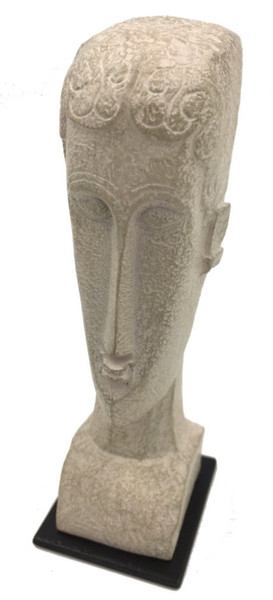 Replica Female Head Sculpture By Modigliani Inspired by Etruscan Art